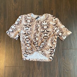Snakeskin crop top